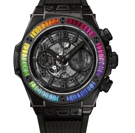 hublot all black sapphire rainbow|13 of Hublot's sapphire watches .